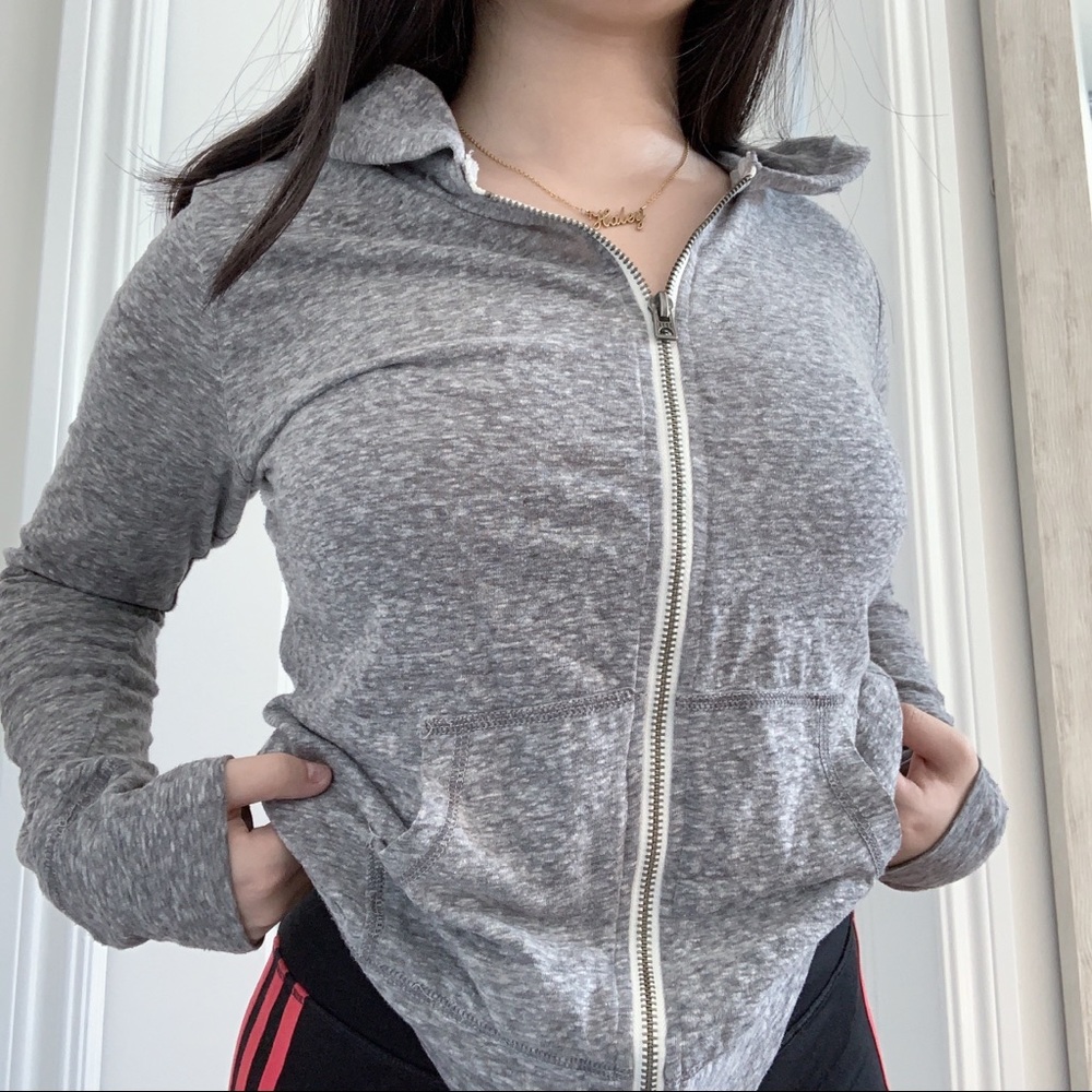grey zip up
